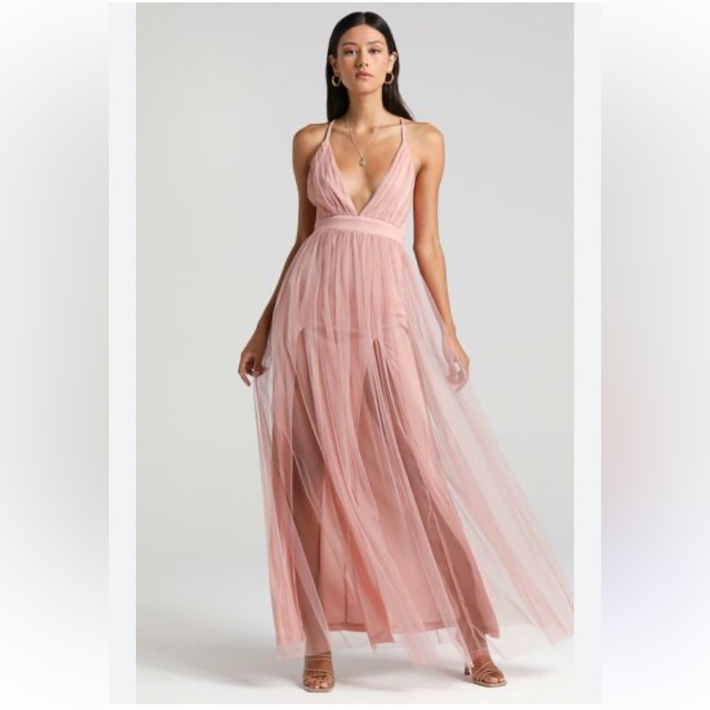 Haute Monde Women's Special Occasion Tulle Mesh Overlay Dress S
